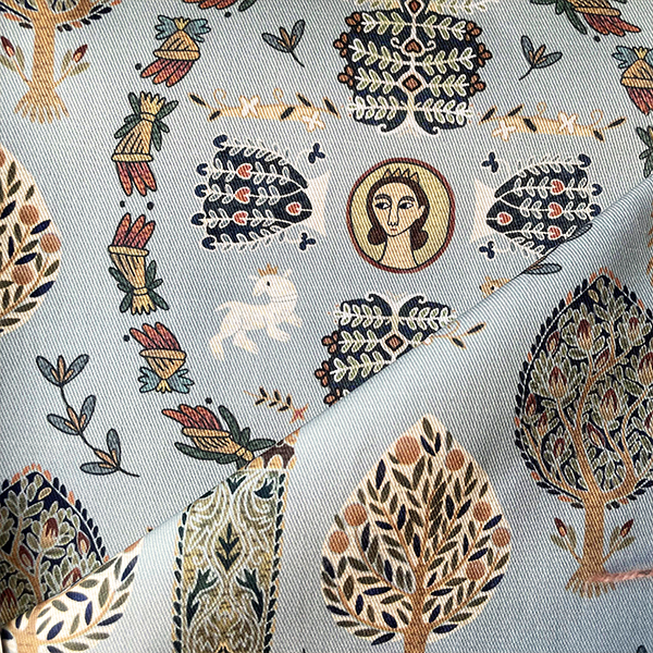 Интерьерная ткань Коптская (серый фон)