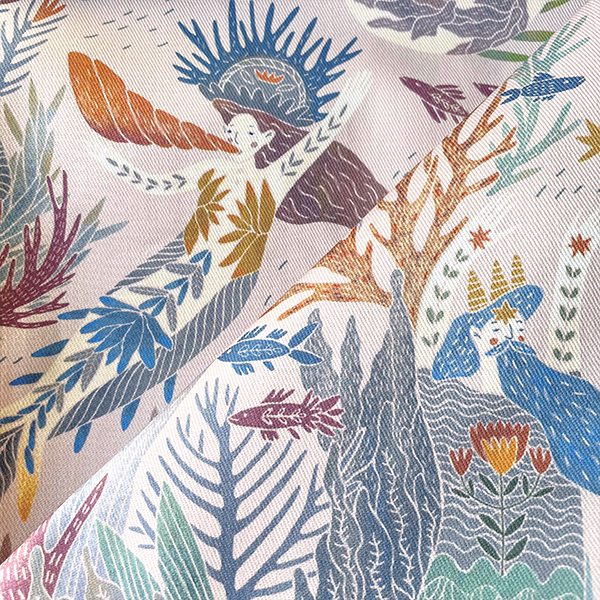 Интерьерная ткань Гандвик (розовый фон)