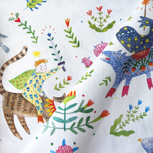 Интерьерная ткань Теодор (белый фон)