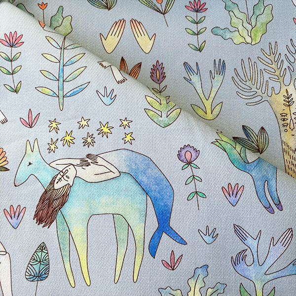 Интерьерная ткань Тапиола (серый фон)