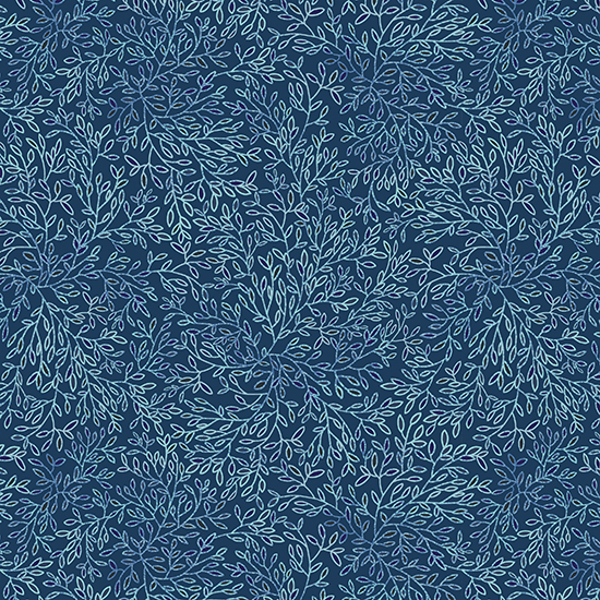 Интерьерная ткань Похья (компаньон к принту Луотола) синий фон