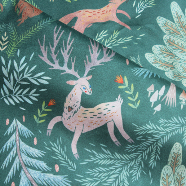 Мебельная замша с авторским принтом