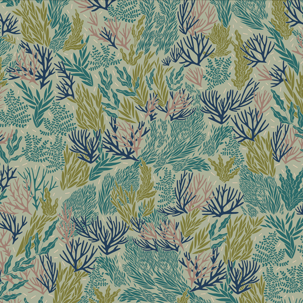 Интерьерная ткань Чаща (зеленый фон)