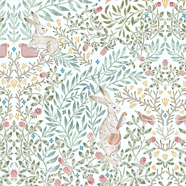 Интерьерная ткань Шылад (светло-голубой фон)