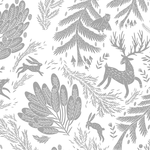 Интерьерная ткань Сосново (серый монотонный)