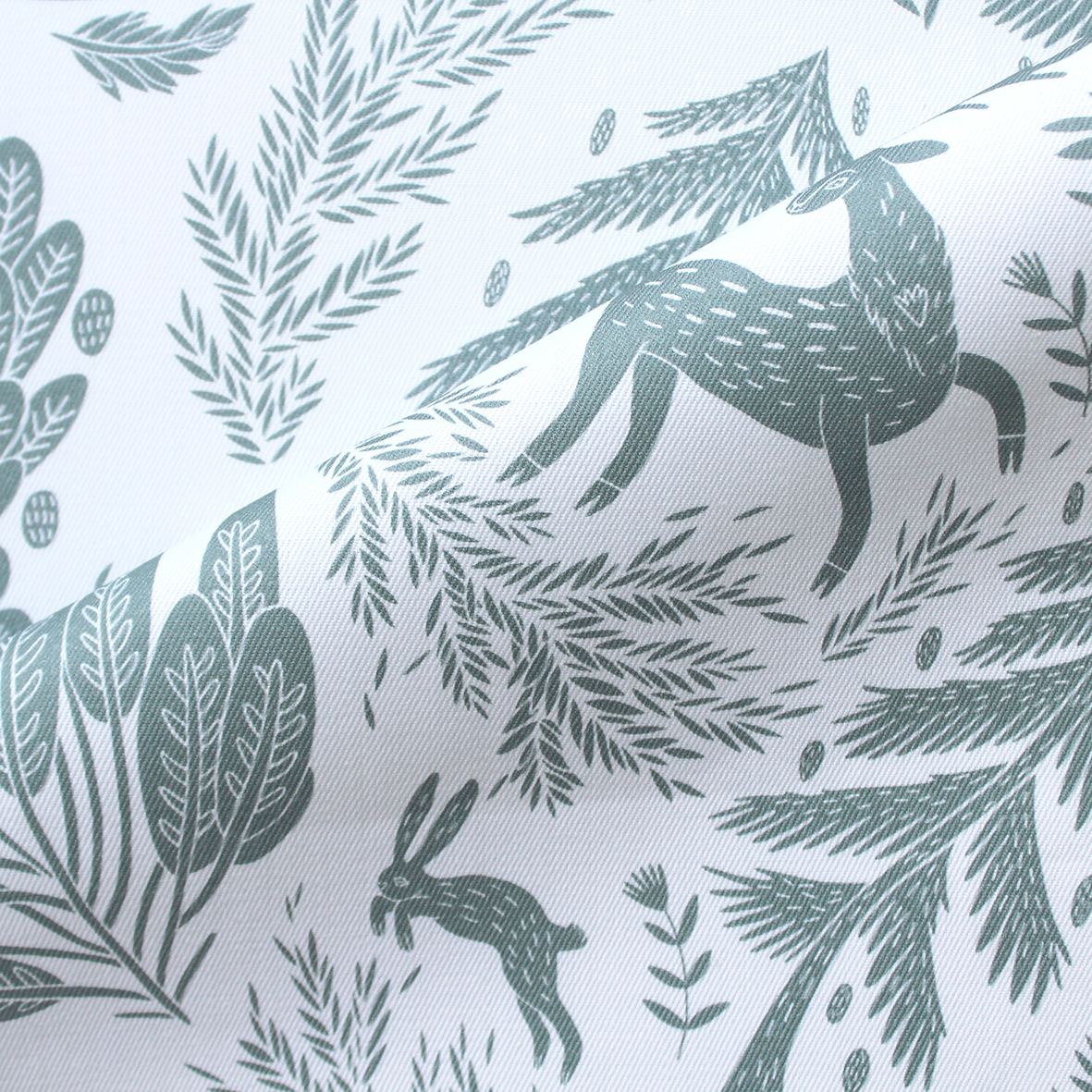 Интерьерная ткань Сосново (зеленый монотонный)