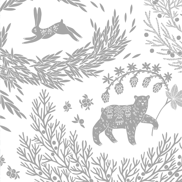 Интерьерная ткань Ошпи (Наллекарху) (серый монотонный)