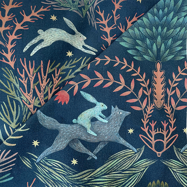 Интерьерная ткань Метсола (темный фон)