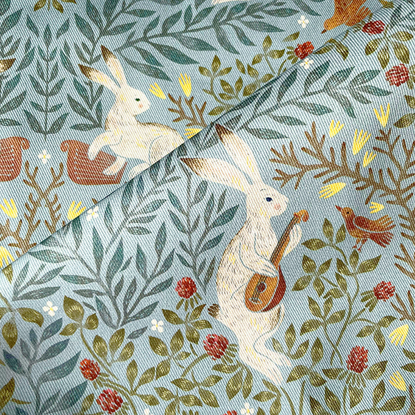 Интерьерная ткань Шылад (голубой фон)