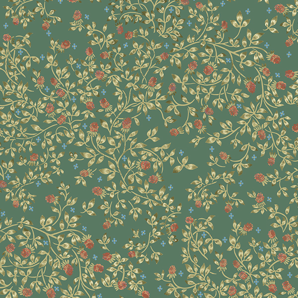 Интерьерная ткань Бобонянь (зеленый фон)