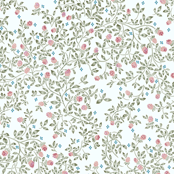 Интерьерная ткань Бобонянь (светло-голубой фон)