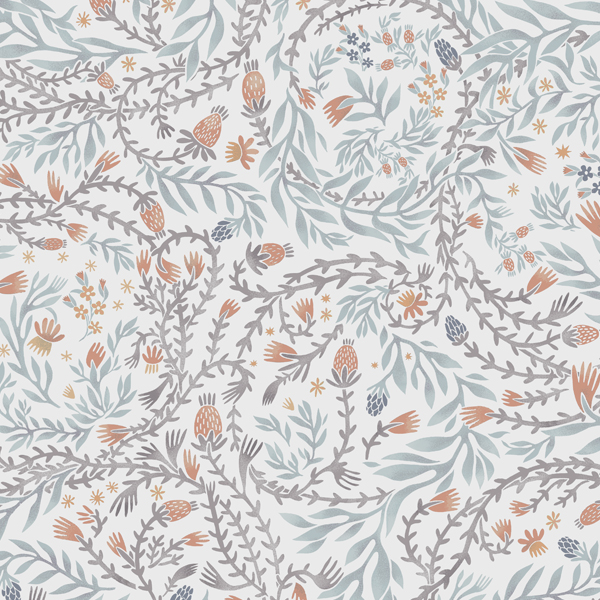 Интерьерная ткань Эмтор (светло-серый фон) компаньон для Биармии