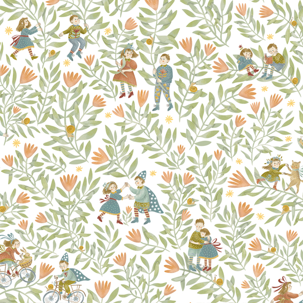 Интерьерная ткань Радлун (розовые цветы)