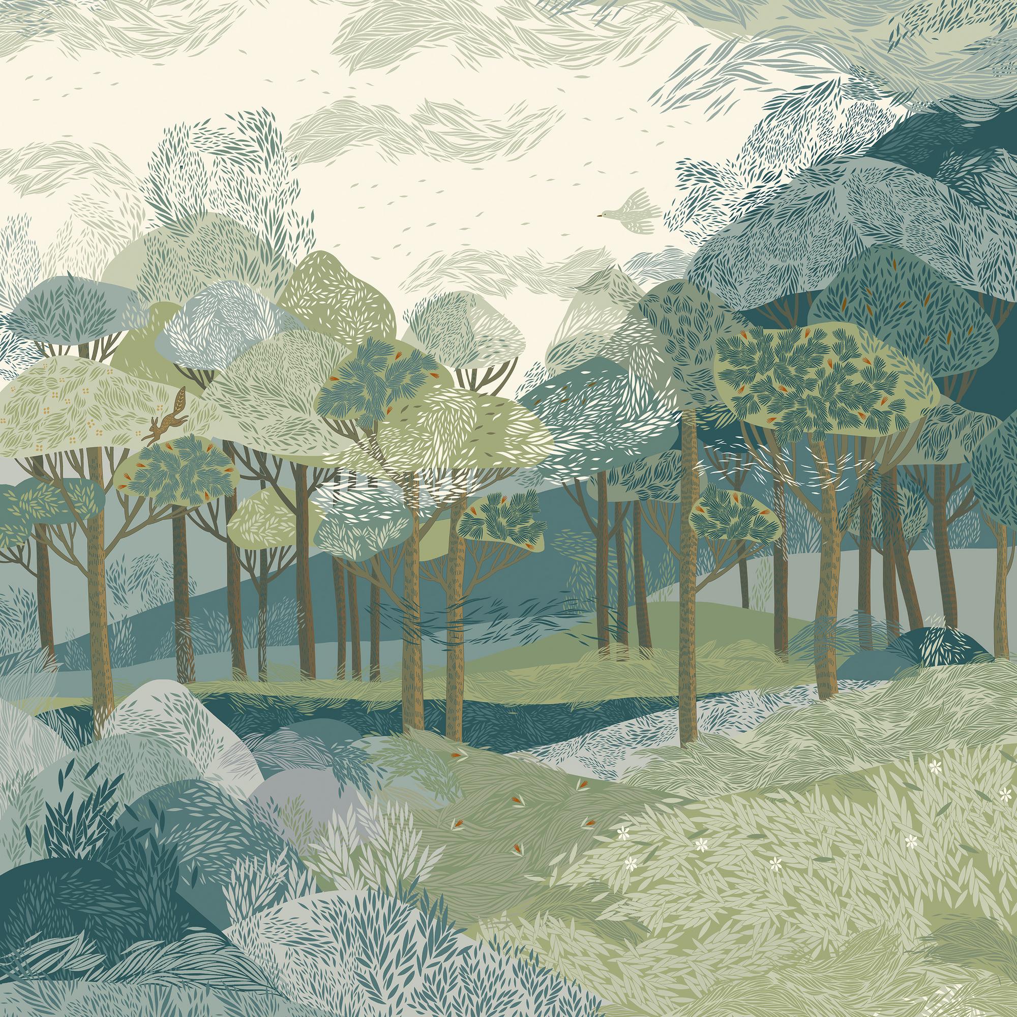 Интерьерная ткань Хийси- Лес