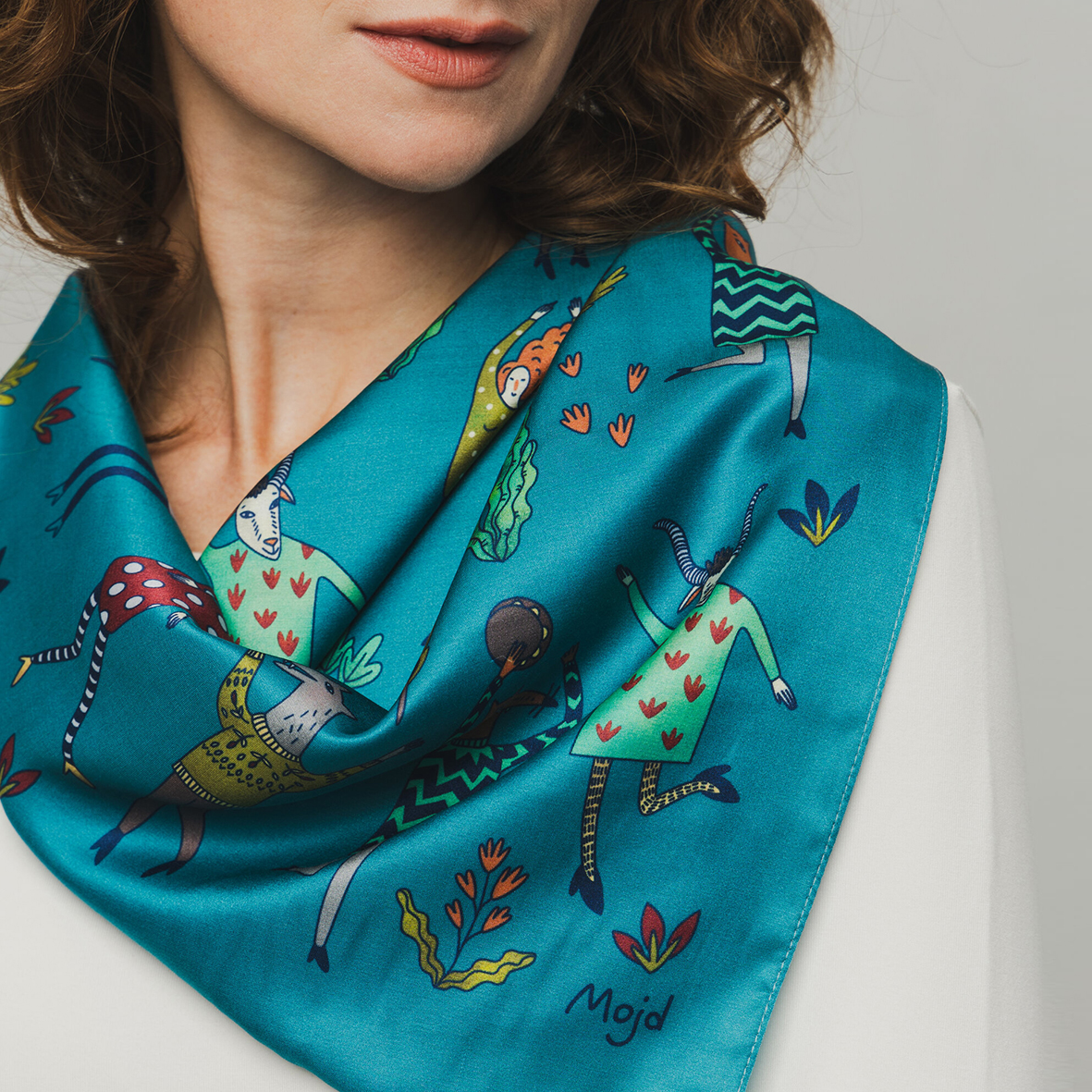 Платок "Ило" хлопок-шелк 65х65 см