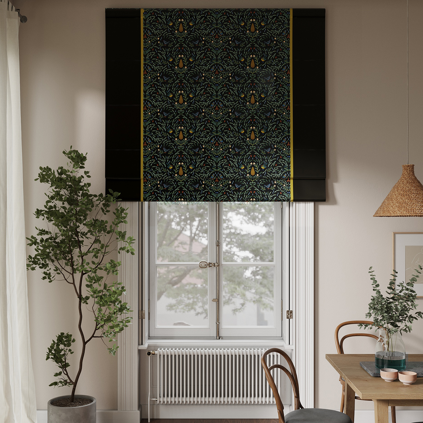 Римская штора Картио (темный фон)