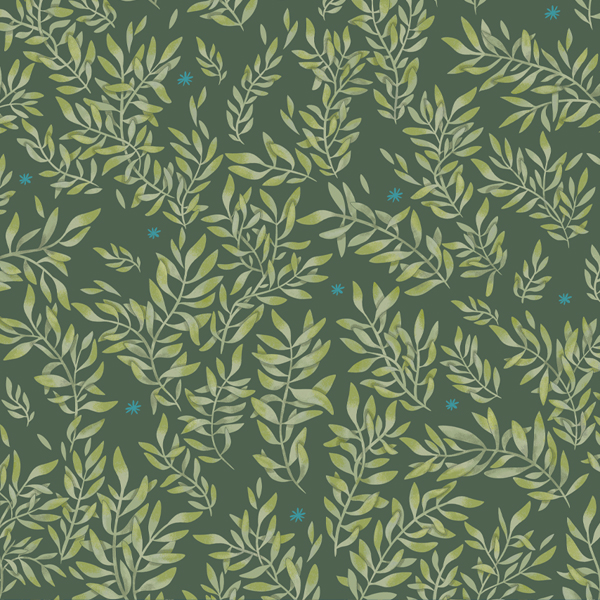 Интерьерная ткань Лов  (зеленый фон)