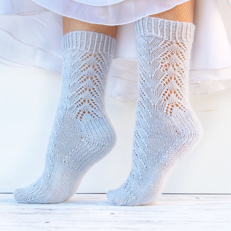 Женские высокие носочки spikelets_socks ДЛЯ НАЧИНАЮЩИХ