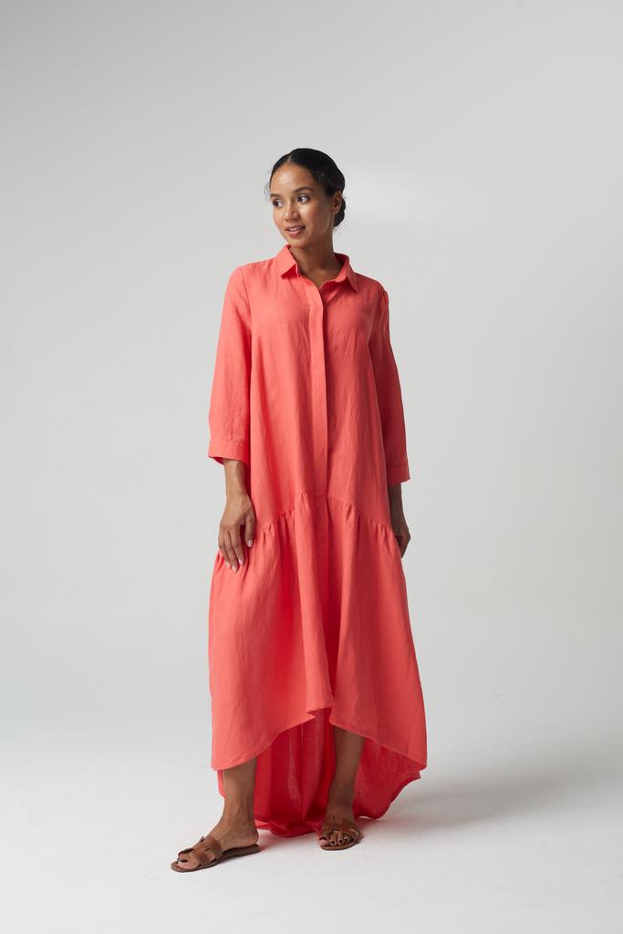 Платье волан Корал