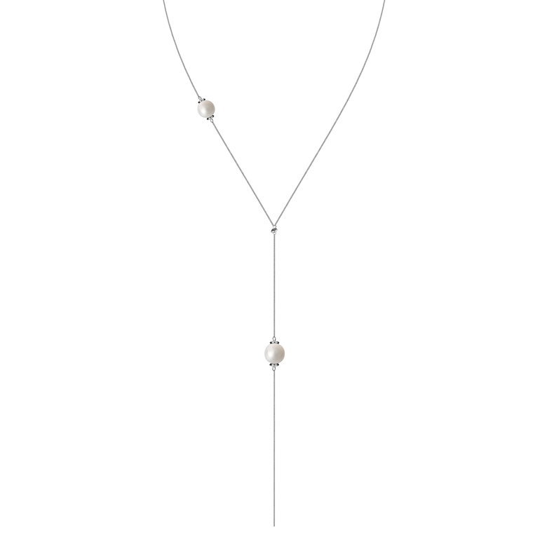 Подвеска-галстук "Basic" с двумя белыми жемчужинами
