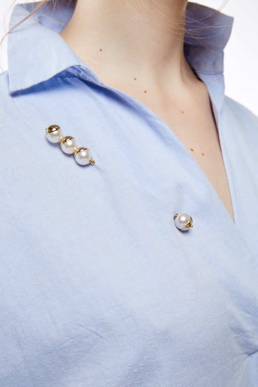 Брошь " Cotton", позолота