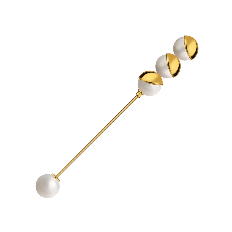 Брошь " Cotton", позолота