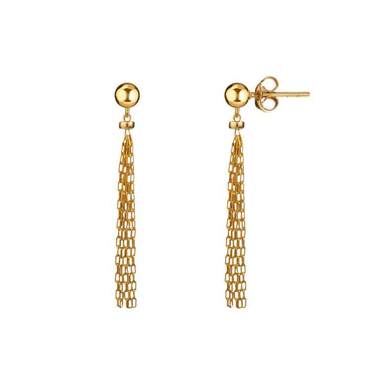 Серьги-пусеты "Gold brush"