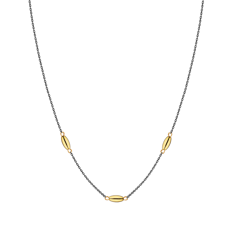 Подвеска "Rice" free, чернение и позолота