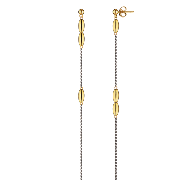 Серьги "Rice", позолота