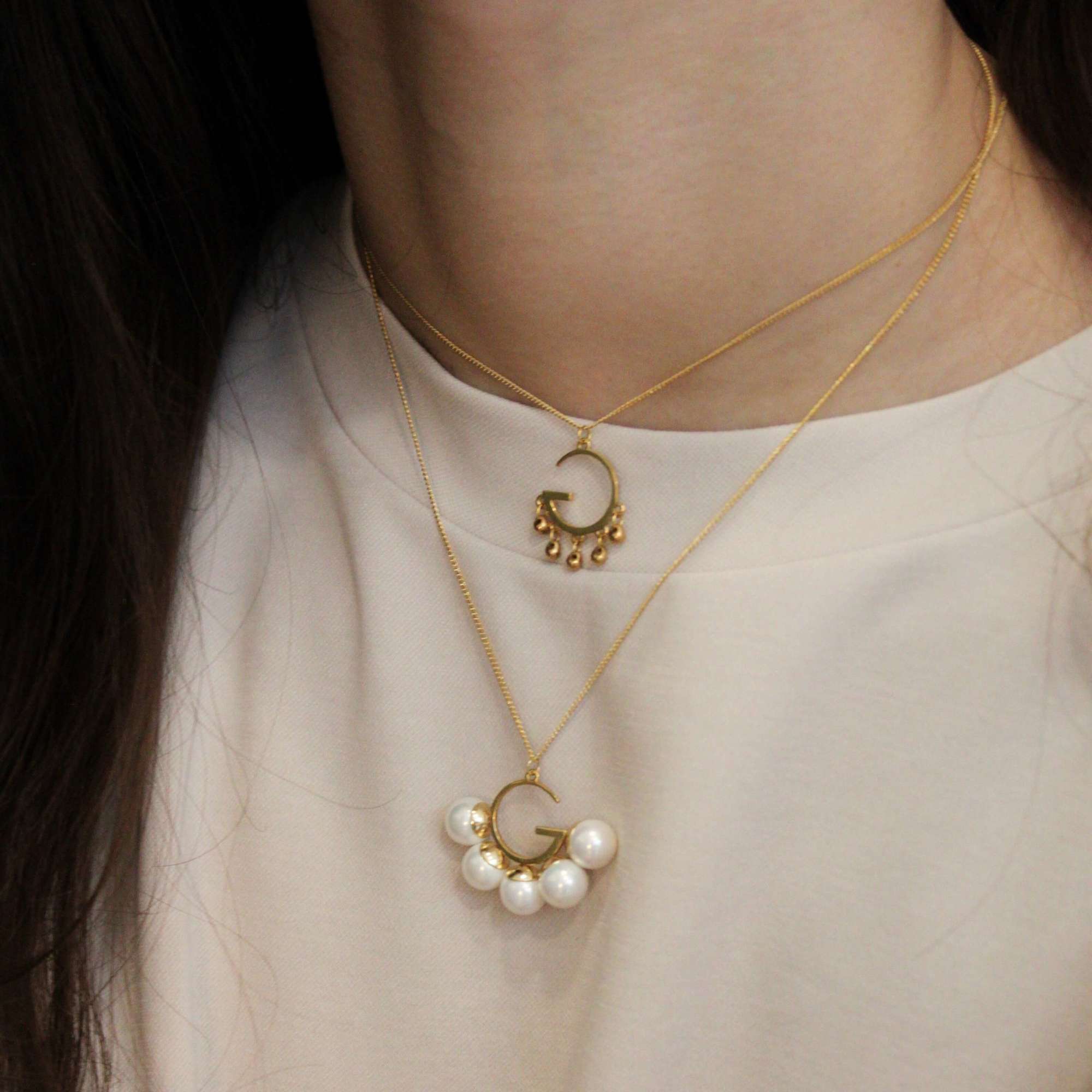 Колье G, позолота