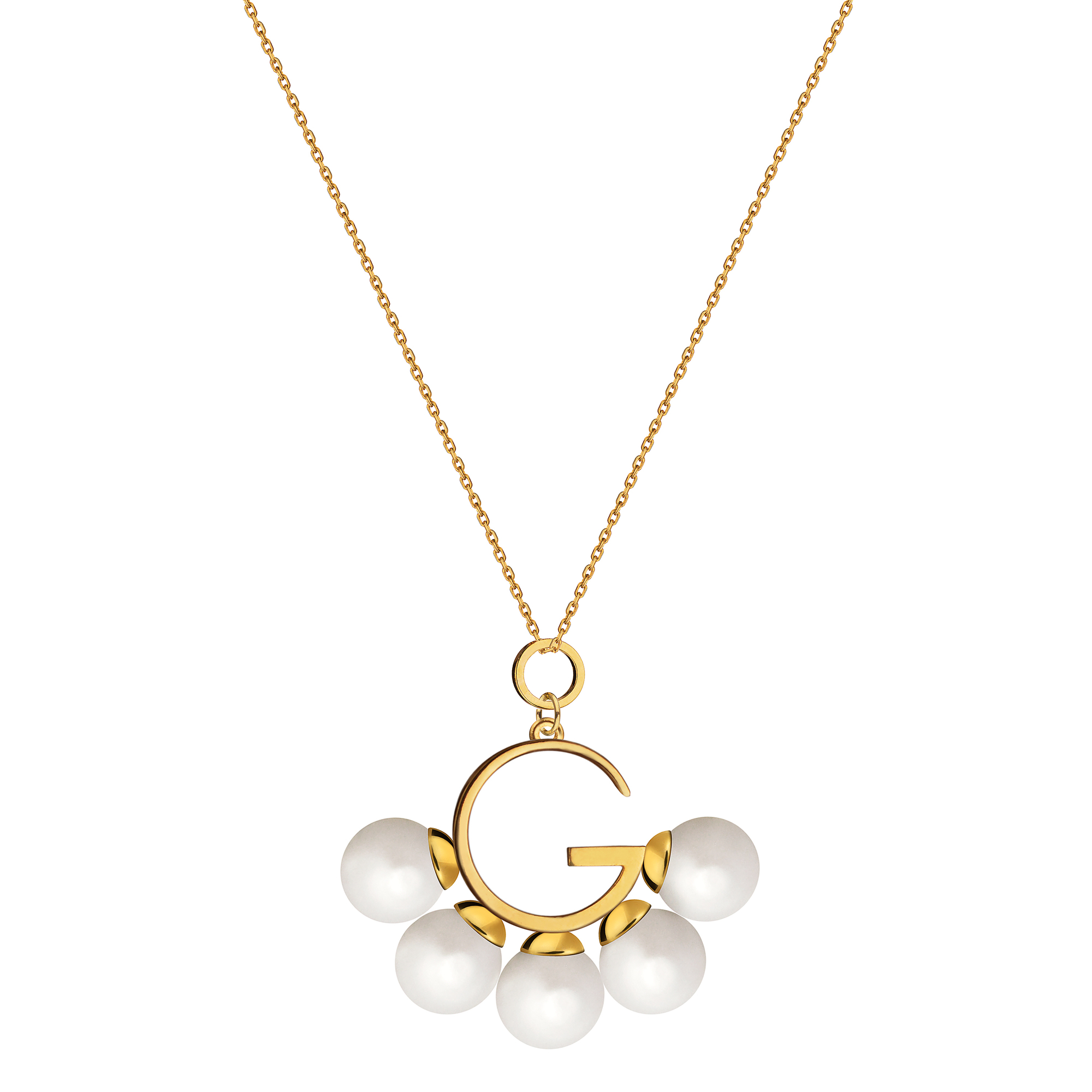 Подвеска G с белым жемчугом