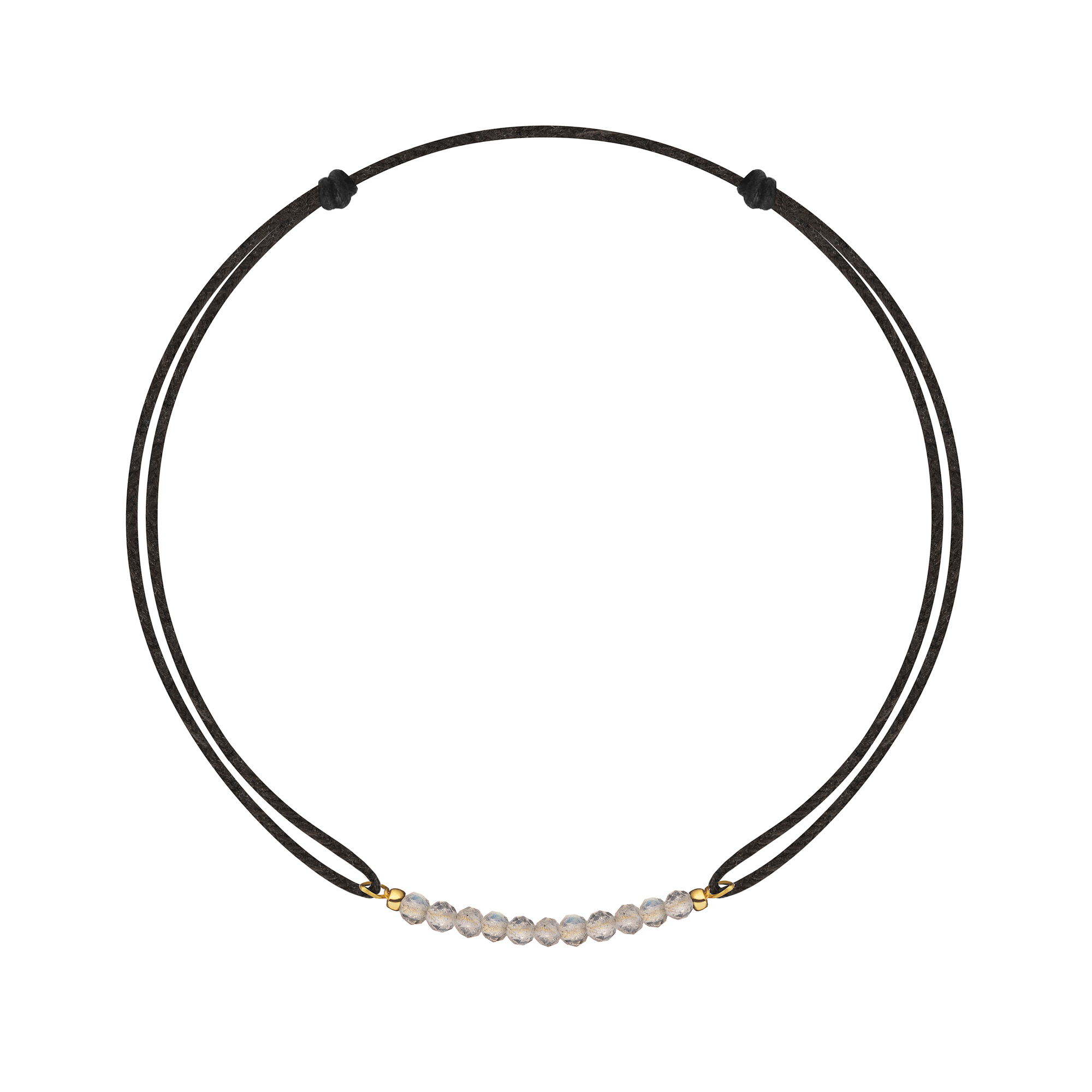 Браслет на нити, лабрадорит