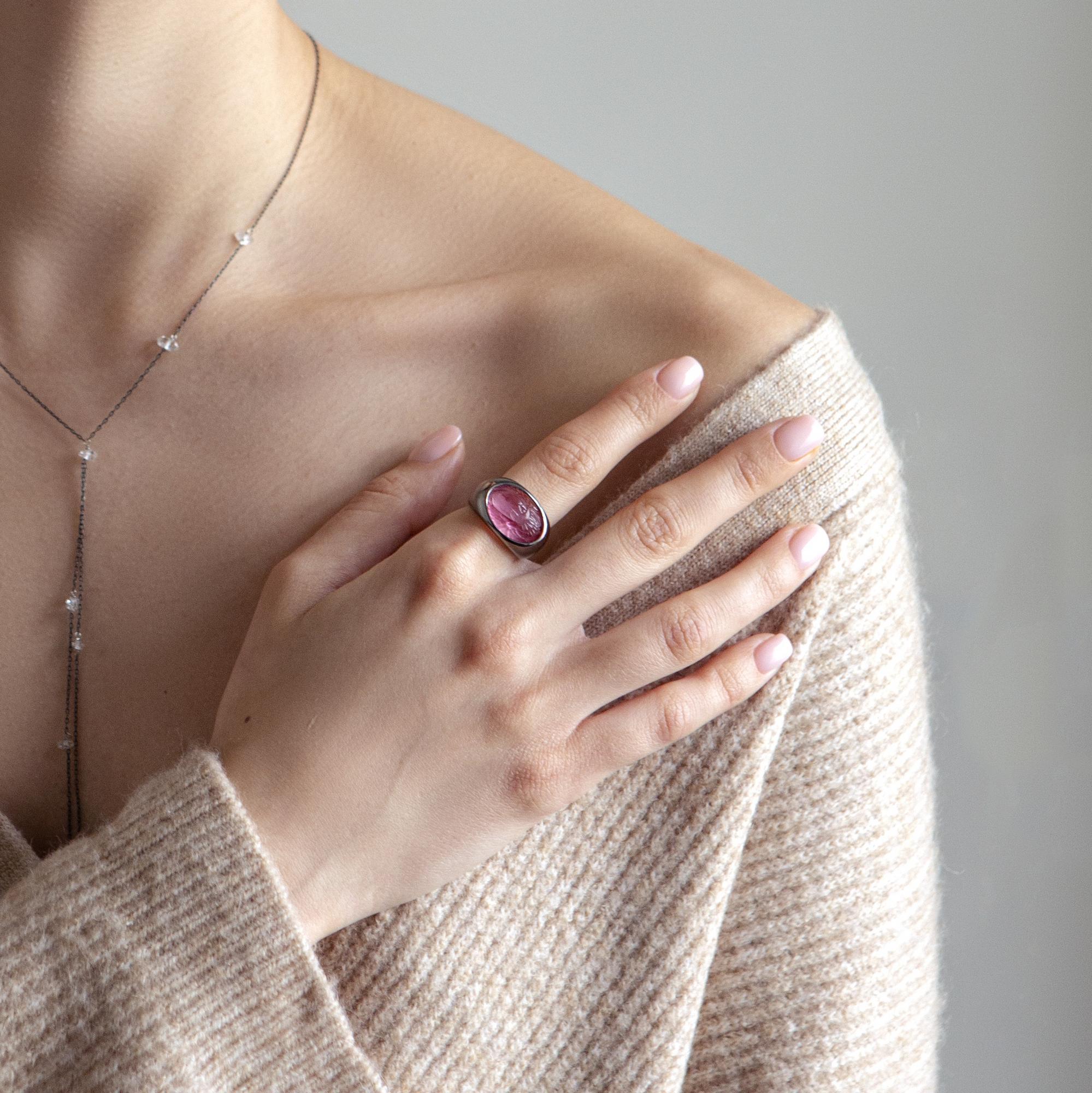 Кольцо "Scarabie", чернение