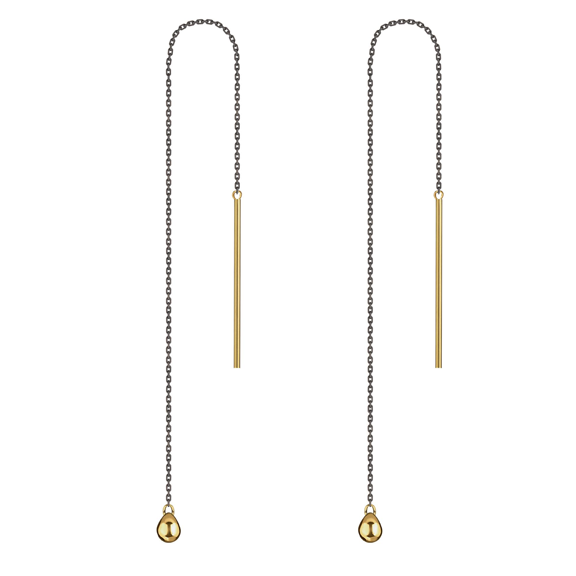 Серьги протяжки Gold Drop Set