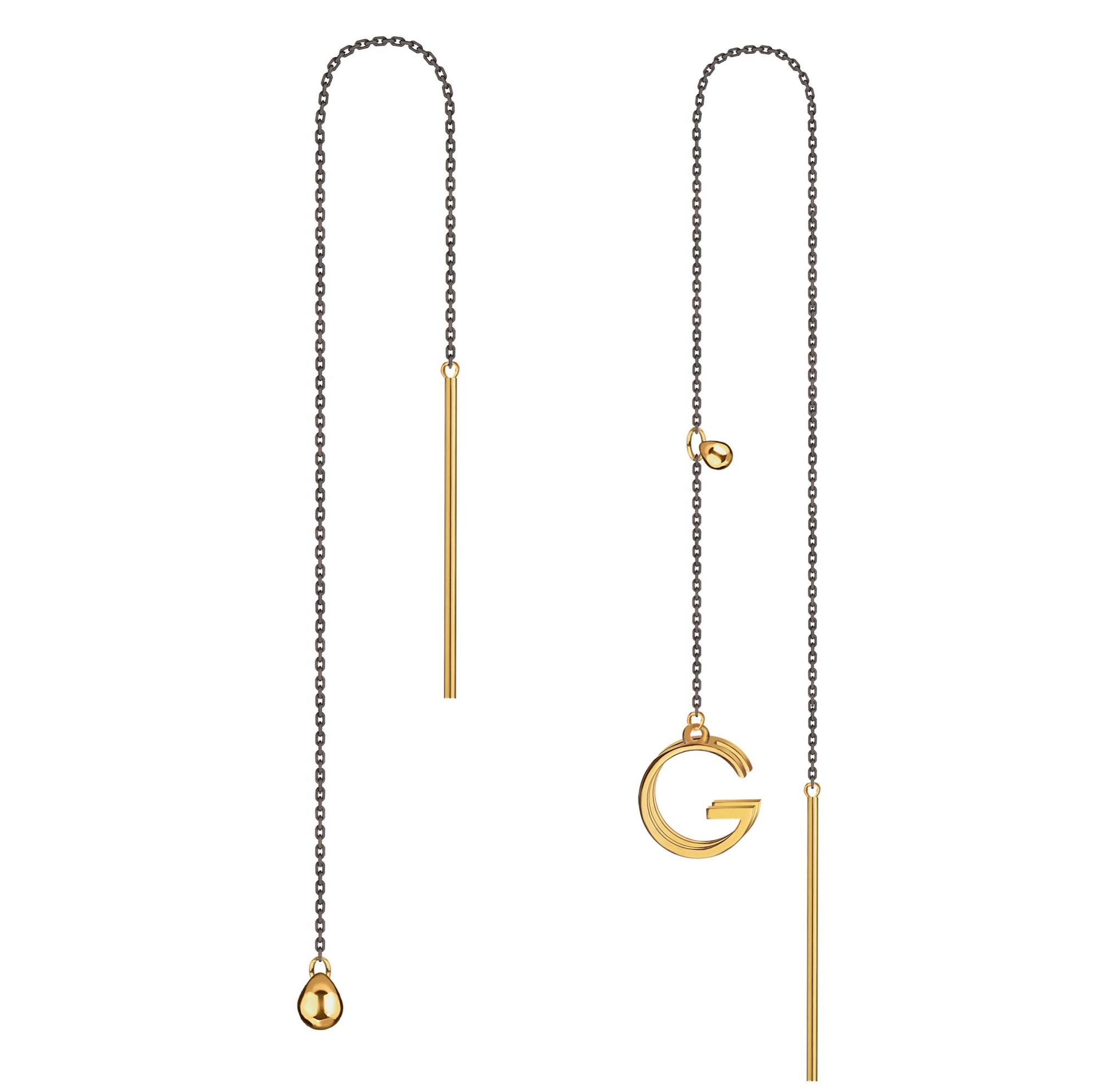 Серьги протяжки Gold Drop Set 2