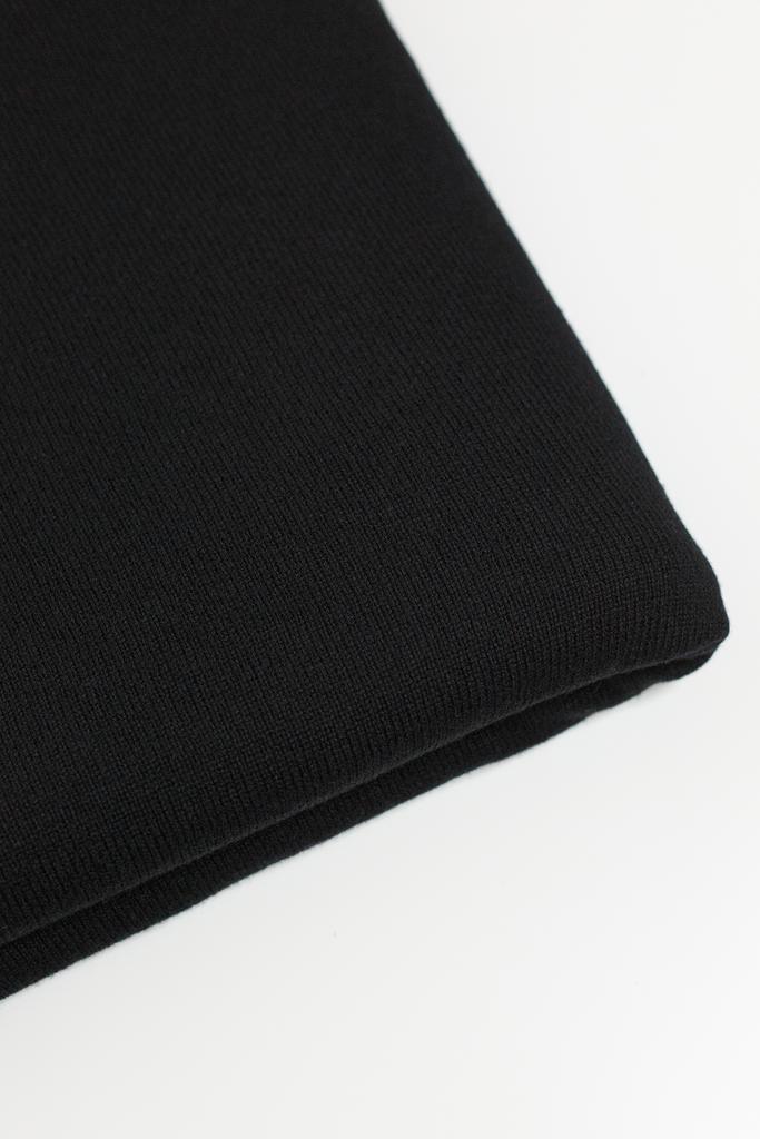 Меринос черный, ширина 125 см (отрез 1,12 м)