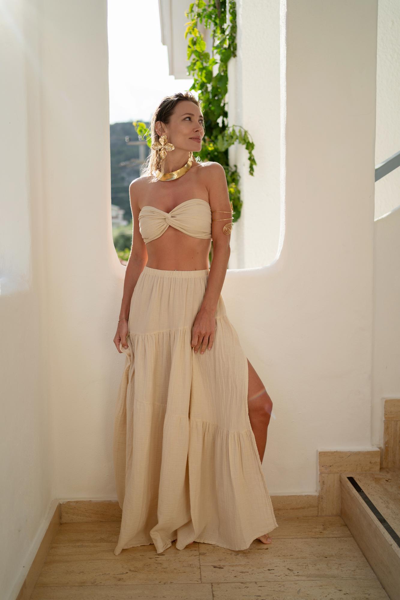 Mermaid, юбка-клеш кремовая