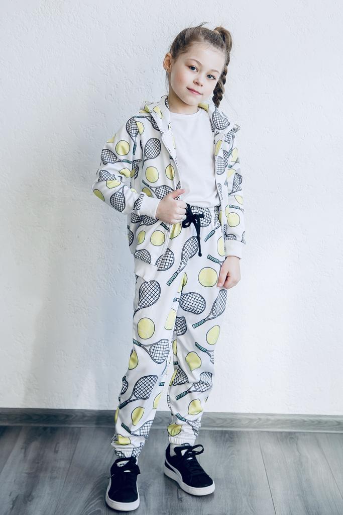 Брюки «мячи/ракетки» белые