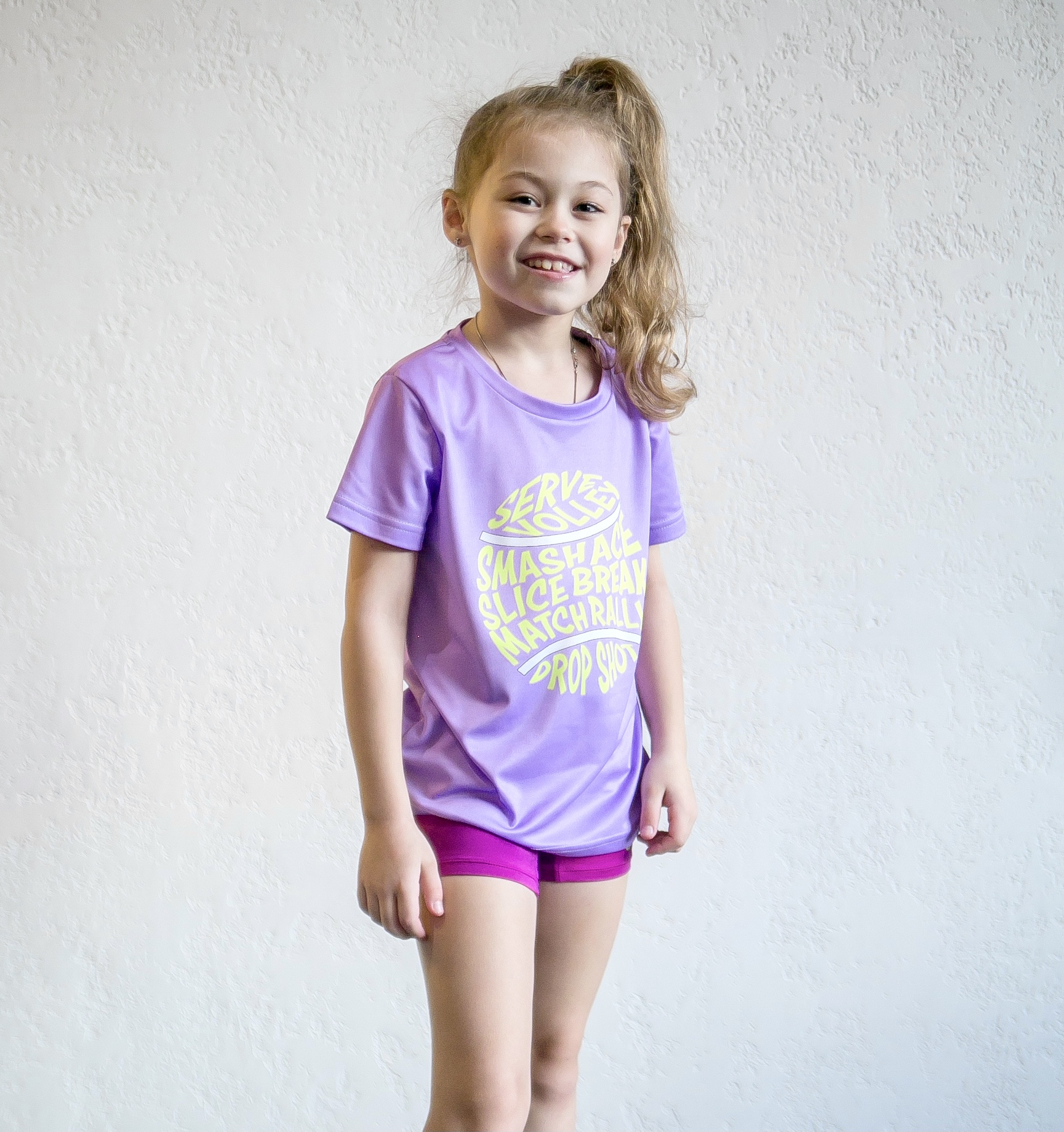Футболка «drop shot» сиреневая