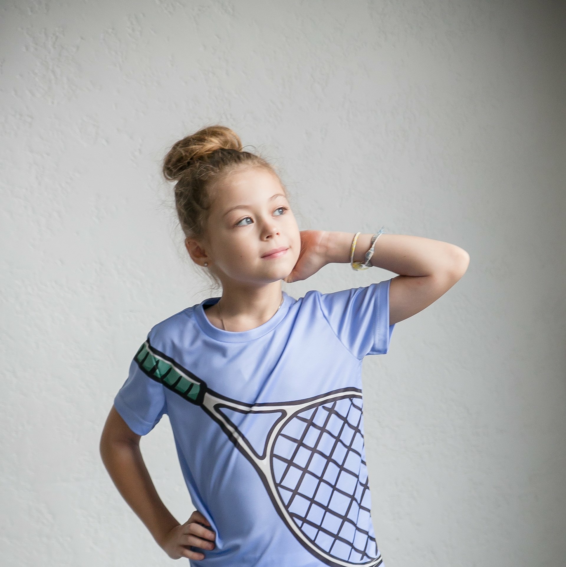 Футболка «Ракетка» голубая