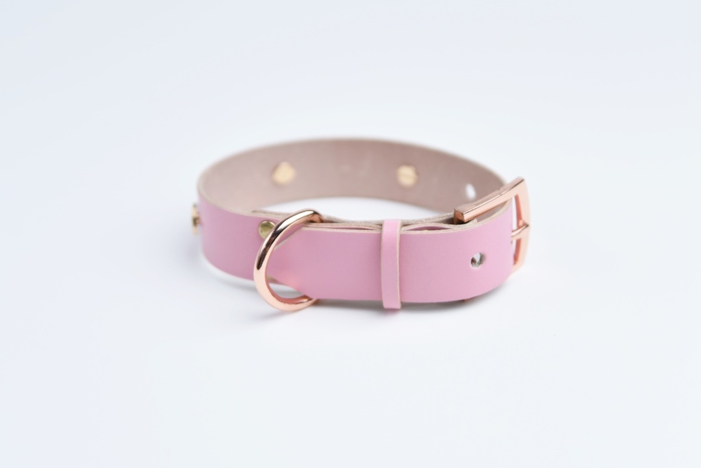 Ошейник розовый со звездами
