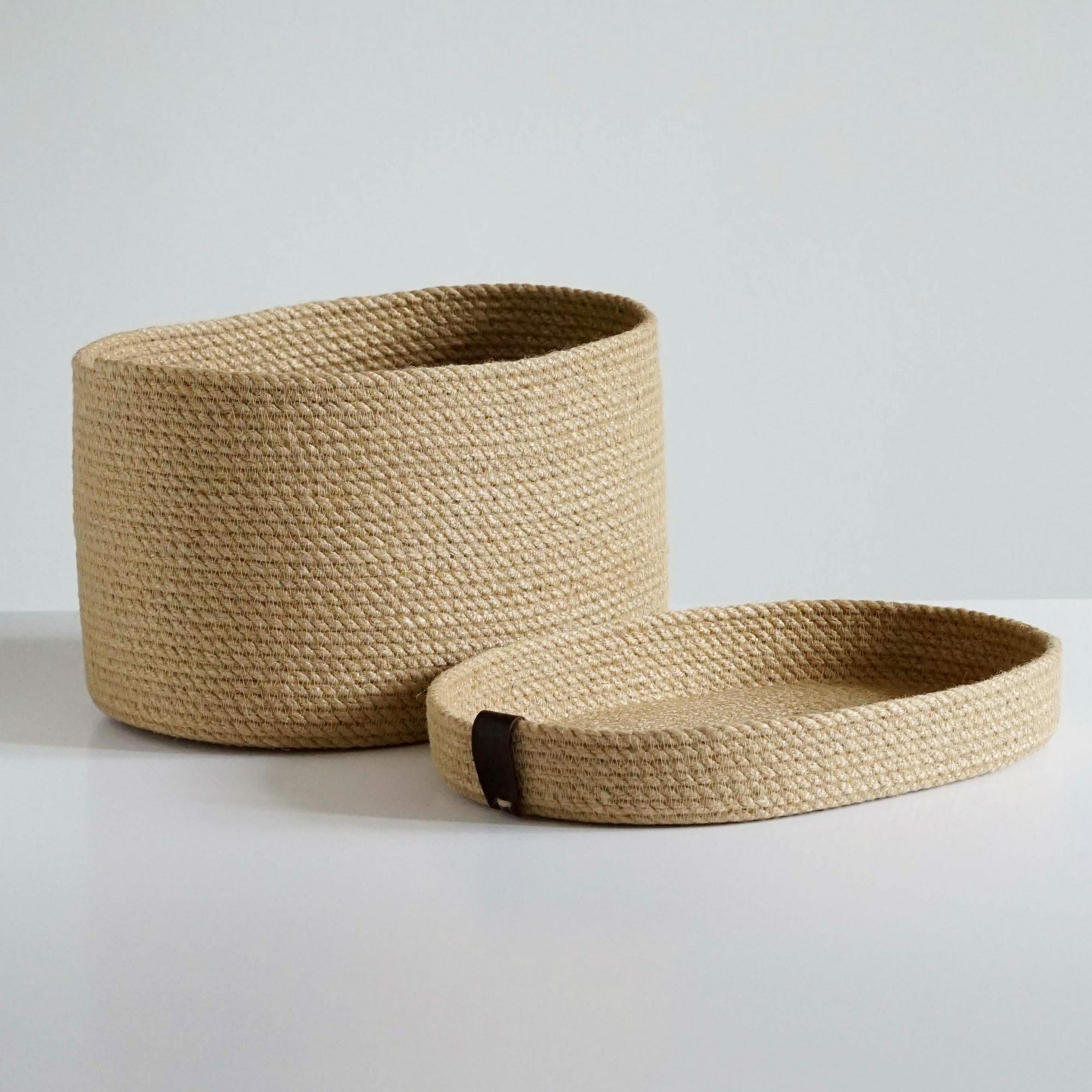 Овальная корзина с крышкой большая