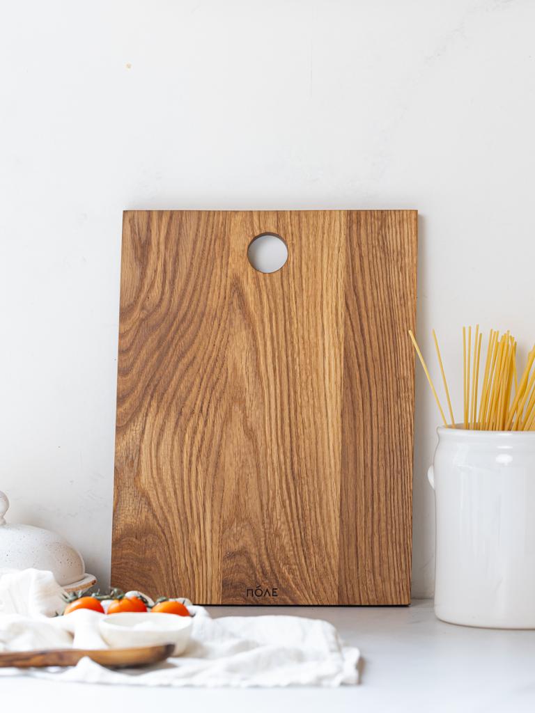 Дубовая доска разделочная прямая без ручки большая