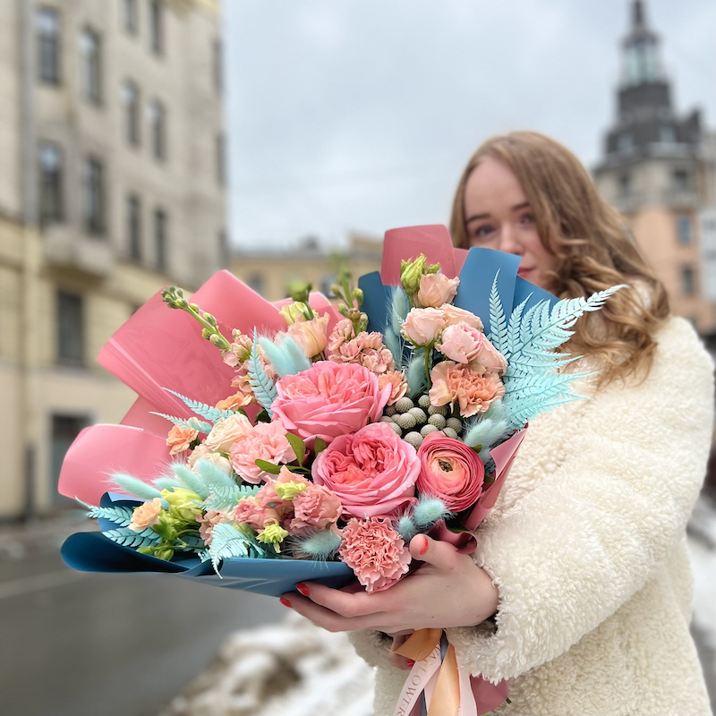 Букет цветов "Завтрак у Тиффани"