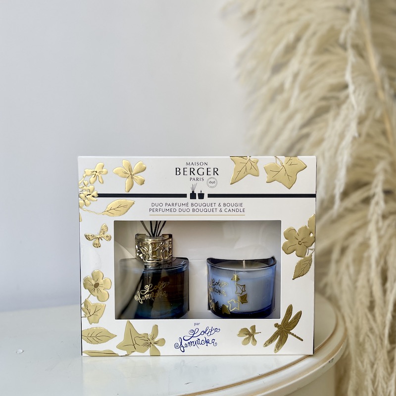 Набор Берже Лолита Лемпика фиолетовый свеча 80 г диффузор 80мл