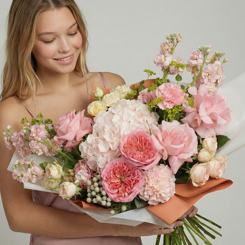 Букет цветов "Розовое утро"