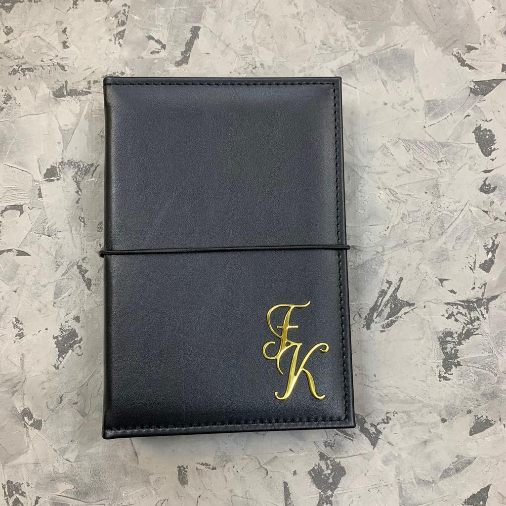 Кожаный планер на кольцах с инициалами