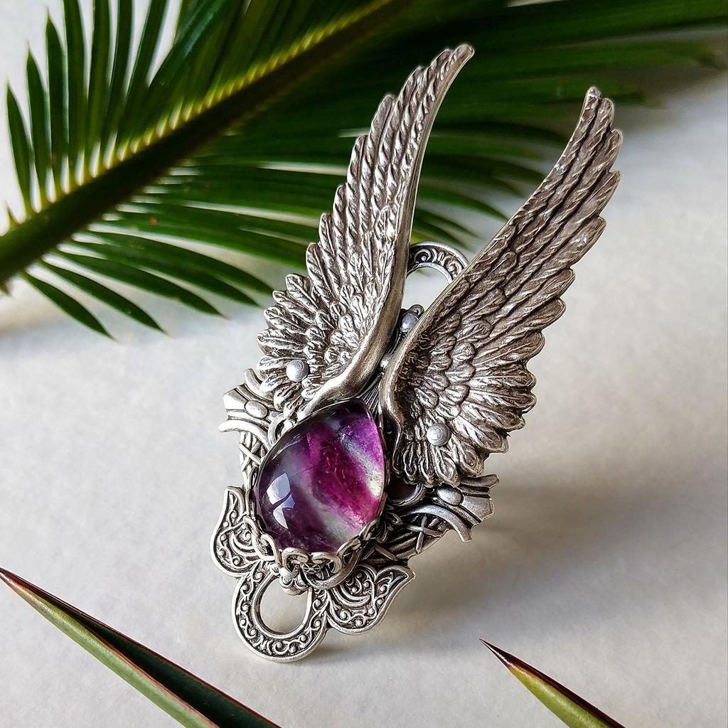 Кольцо "Ангел" Флюорит