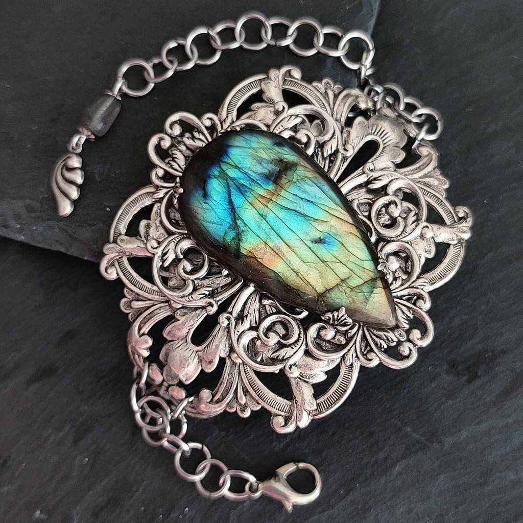 Браслет "Анжелика" Лабрадорит (Лабрадор, Спектролит)