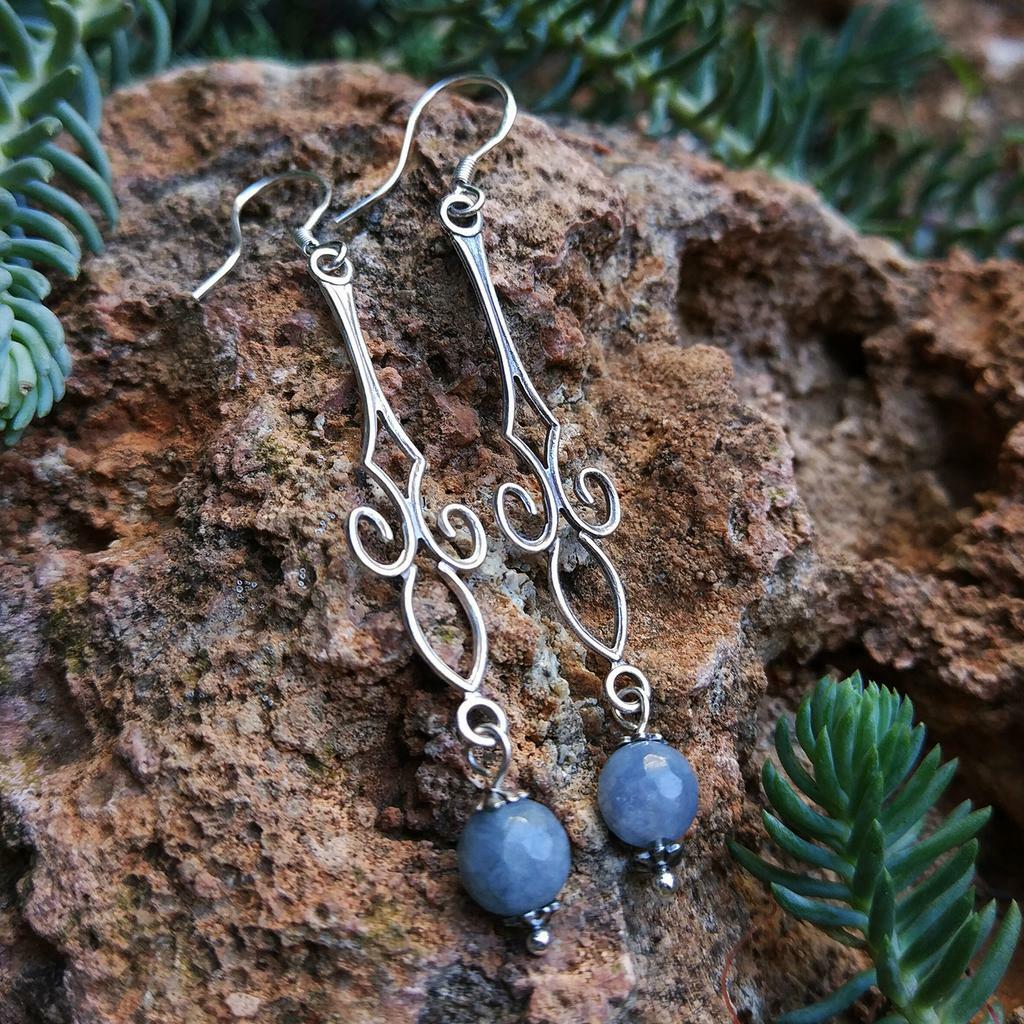 Серьги "Делия" Аквамарин